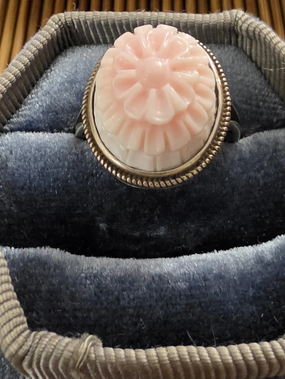 925 Silver Conch Shell Adjustable Ring - Picture 3 of 12